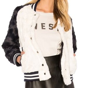 Posey Faux Fur Bomber Jacket